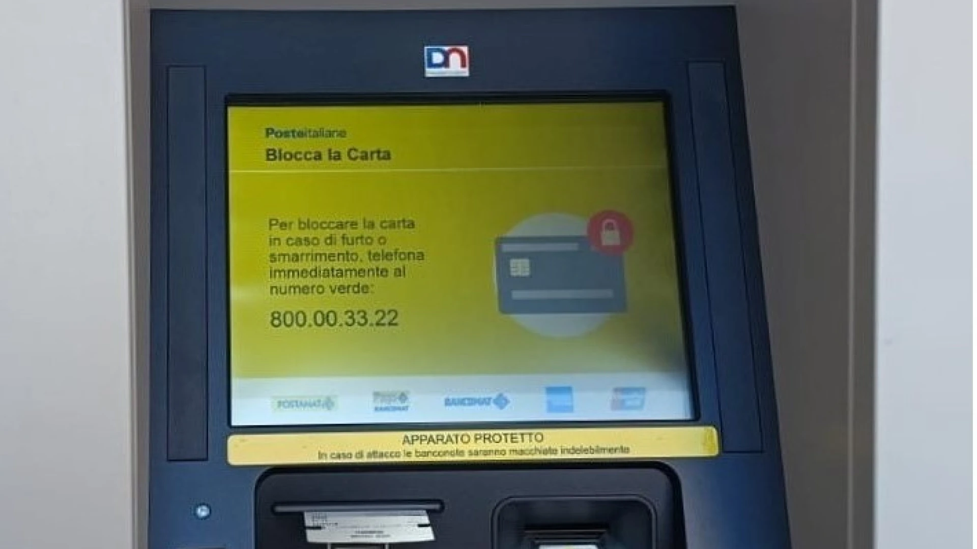 Poste Italiane integra le misure di sicurezza per 18 atm Postamat molisani. Verranno spenti nelle ore notturne.